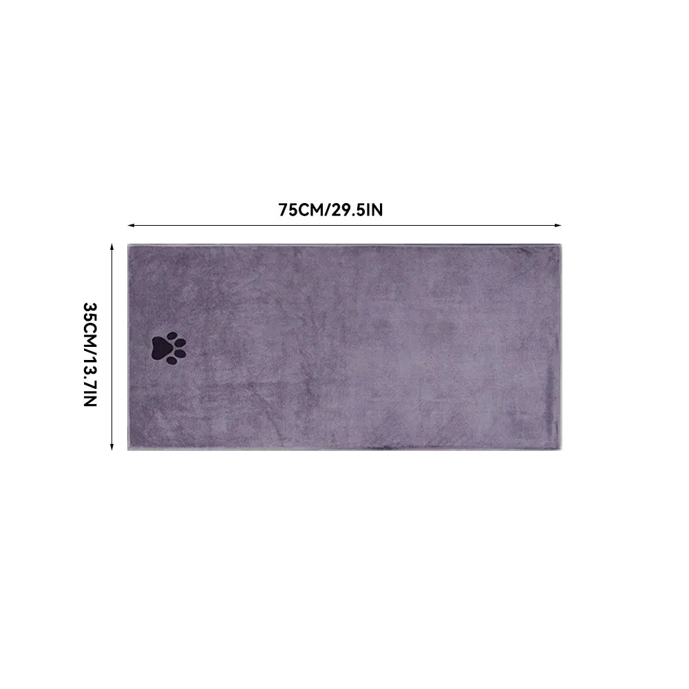 Microfiber Pet Bath Towel Embroidered Super Soft Absorbent Cat for Dogs Grooming Supplies 35*75cm/50*100cm