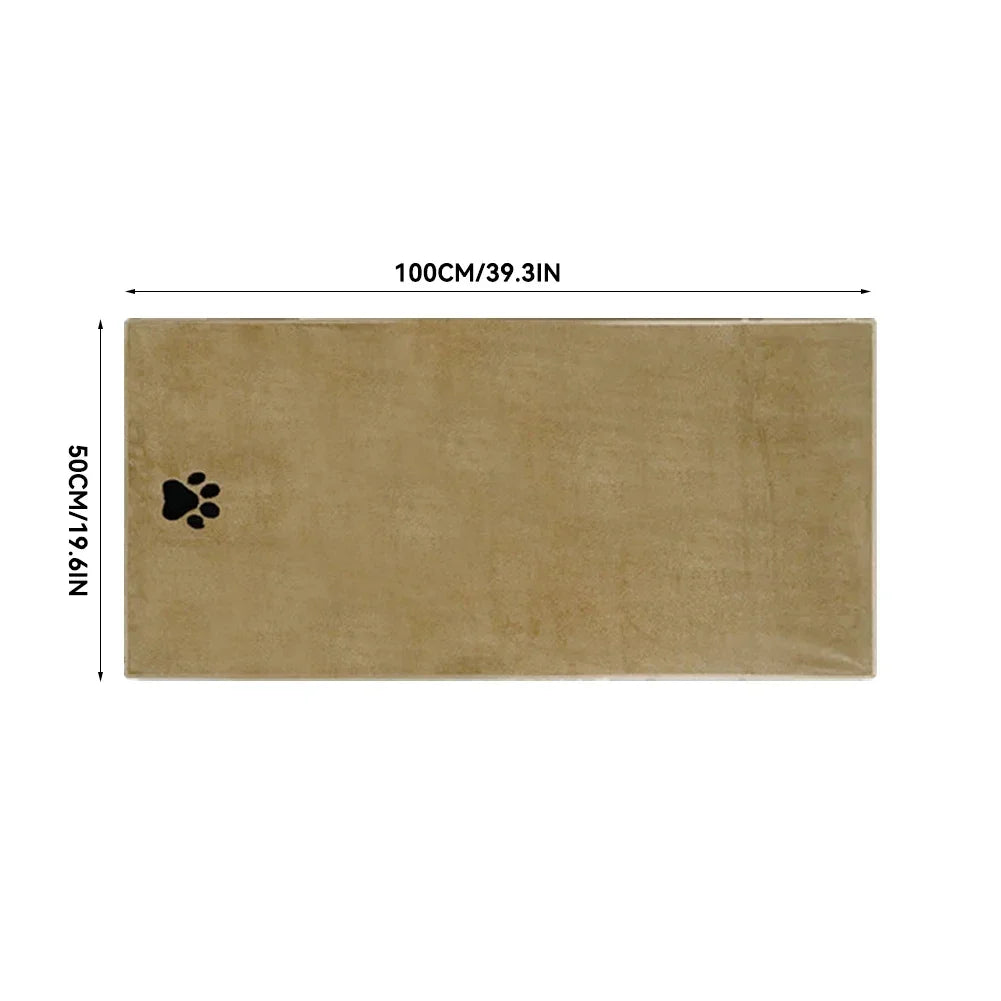 Microfiber Pet Bath Towel Embroidered Super Soft Absorbent Cat for Dogs Grooming Supplies 35*75cm/50*100cm
