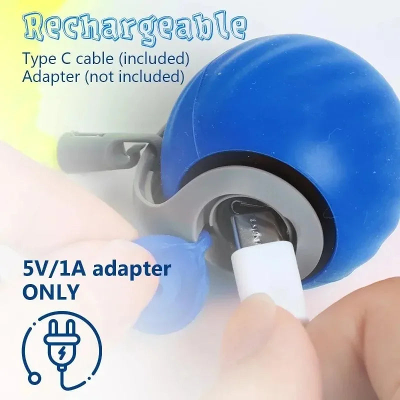 New Cat Interactive Ball ToyFaux Tail Smart Pet Electric Toy Dog Cat Training Imitate Mouse for Pet Play Automatic Rolling Ball