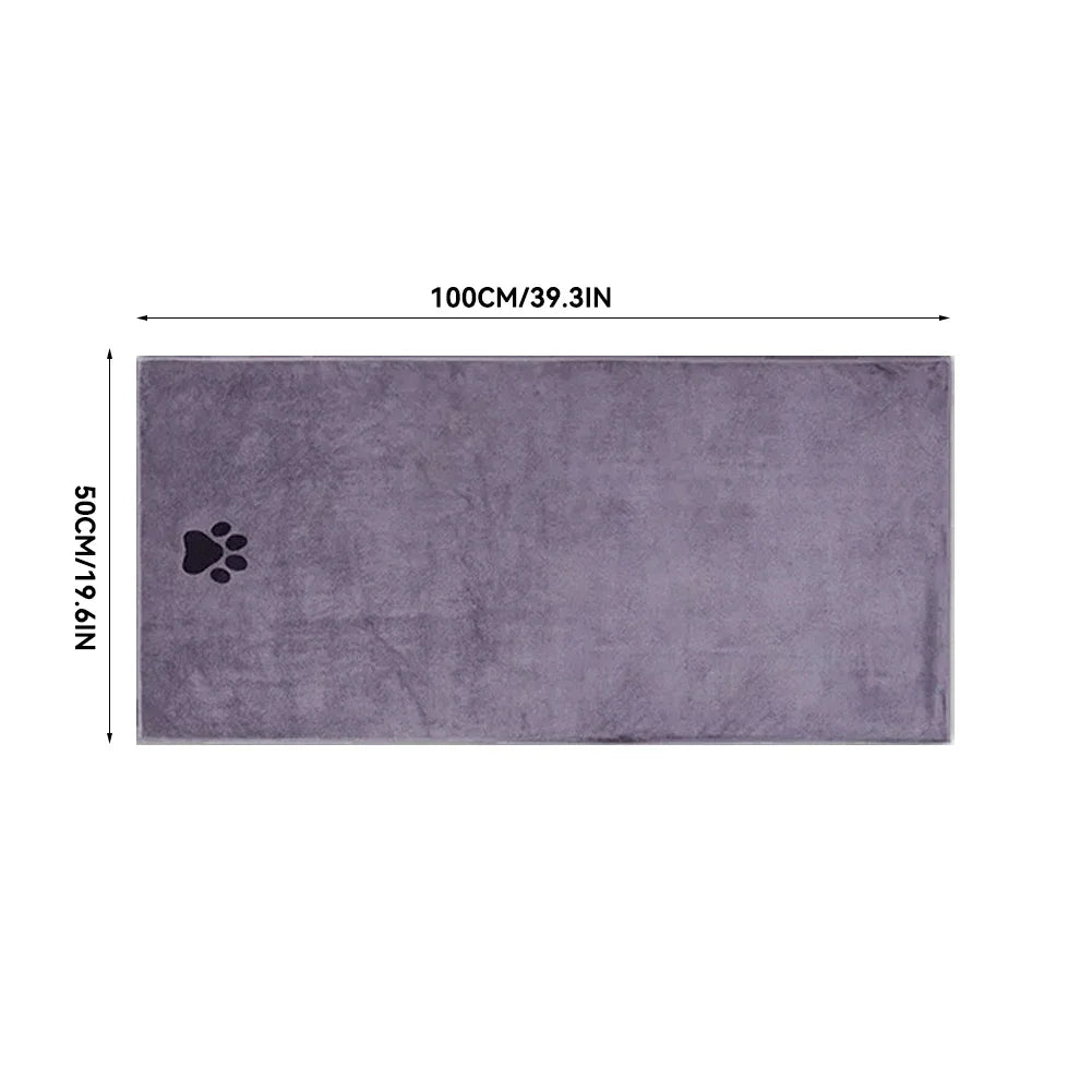 Microfiber Pet Bath Towel Embroidered Super Soft Absorbent Cat for Dogs Grooming Supplies 35*75cm/50*100cm