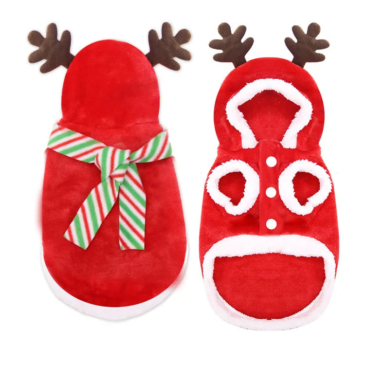 Christmas Sphynx Cat Hooded Sweater Winter Warm Pet Costume for Cats Gotas Katten Garfield Clothes Sweatshirt mascotas Clothing